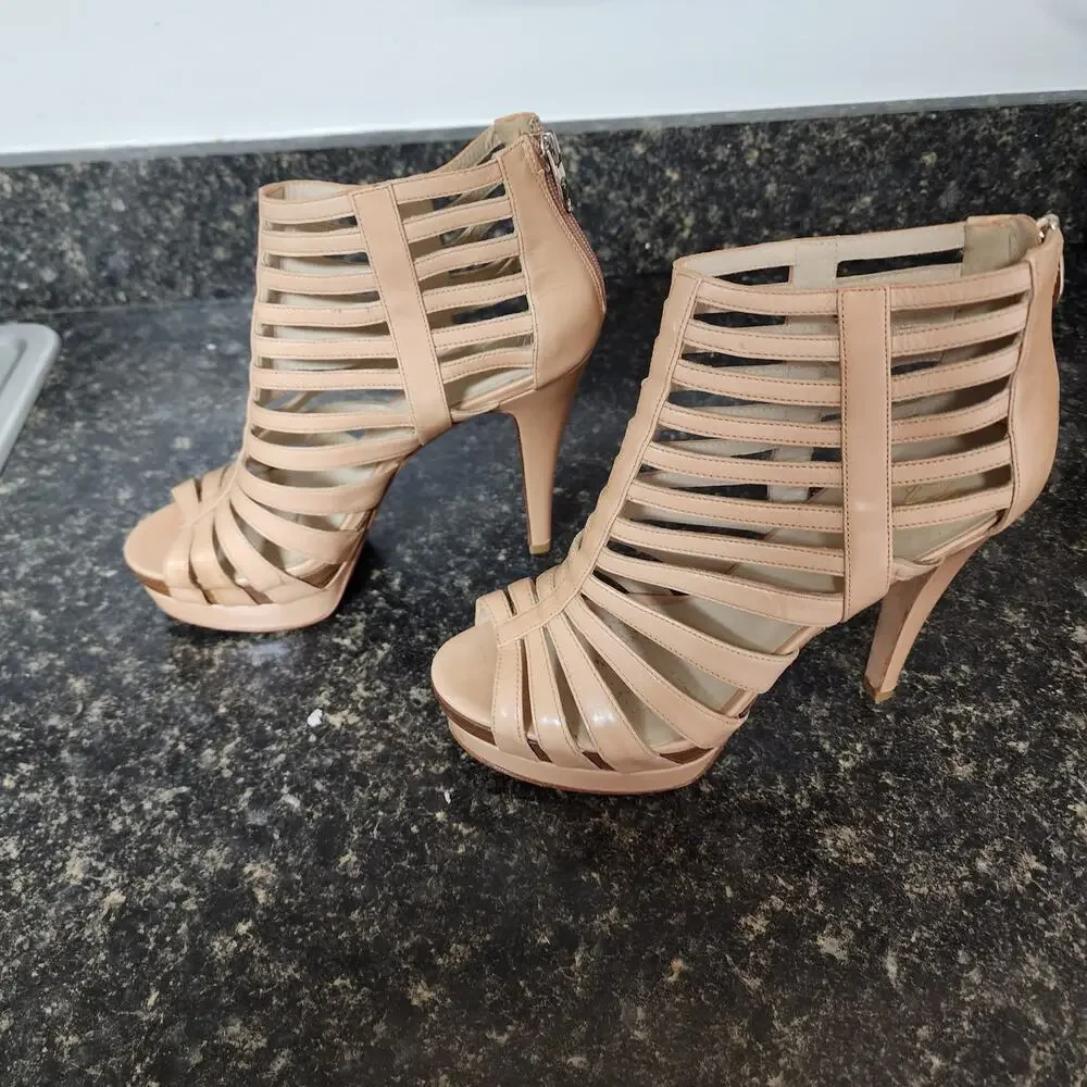 Joan and David Strappy Ankle Gladiator Stiletto Booties Size 7M